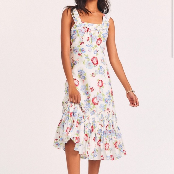 LoveShackFancy Weslan Midi Dress - Picture 3 of 9
